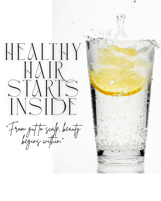 Hydration and internal nutrition supporting healthy hair growth and scalp environment