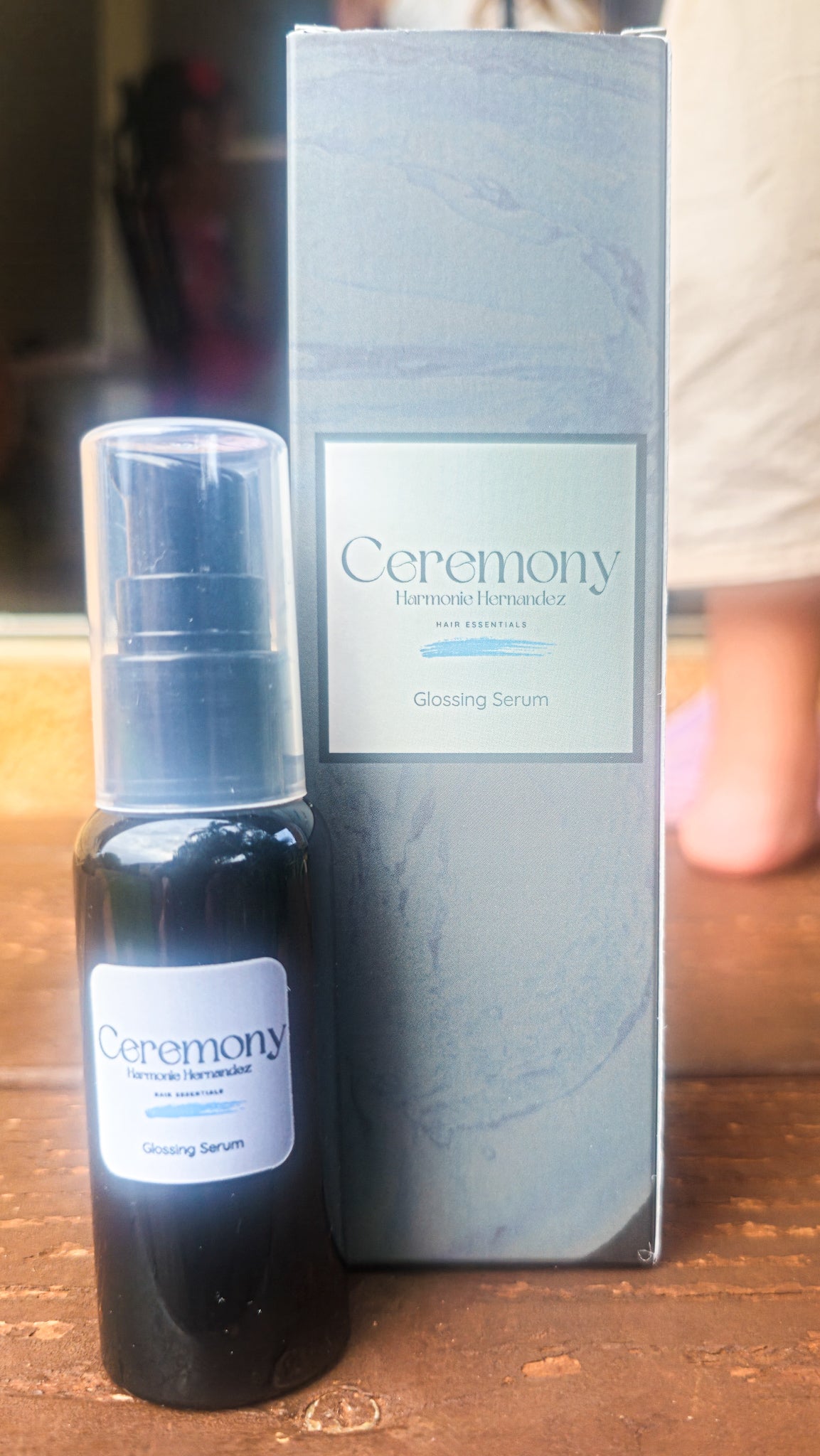 ceremony organic glossing serum - glossing serum pump wood - made in small batches on kaua'i