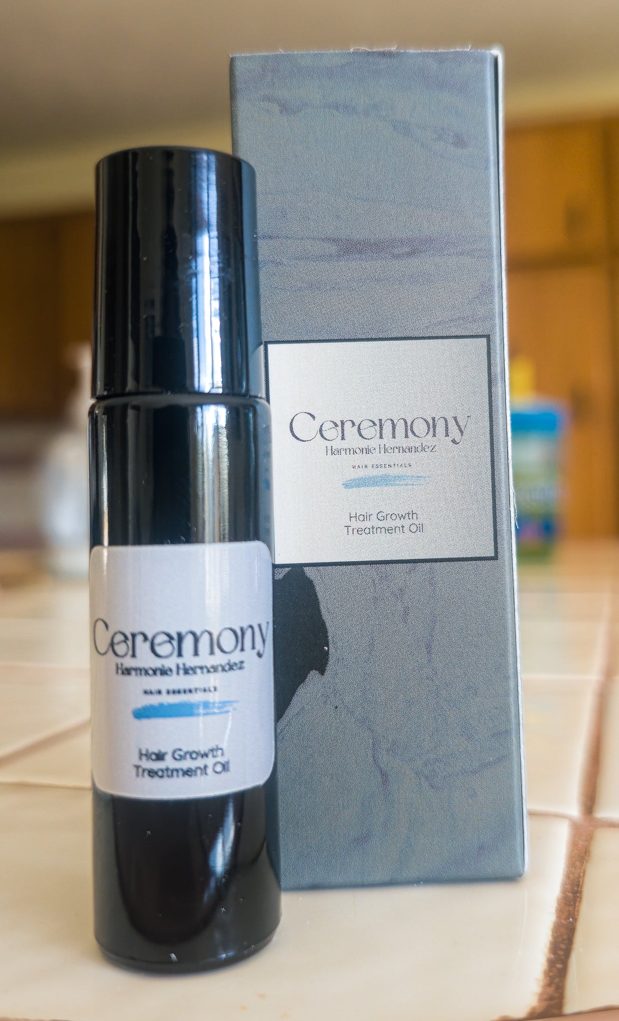 ceremony organic hair growth oil - hair growth oil kitchen tile - made in small batches on kaua'i