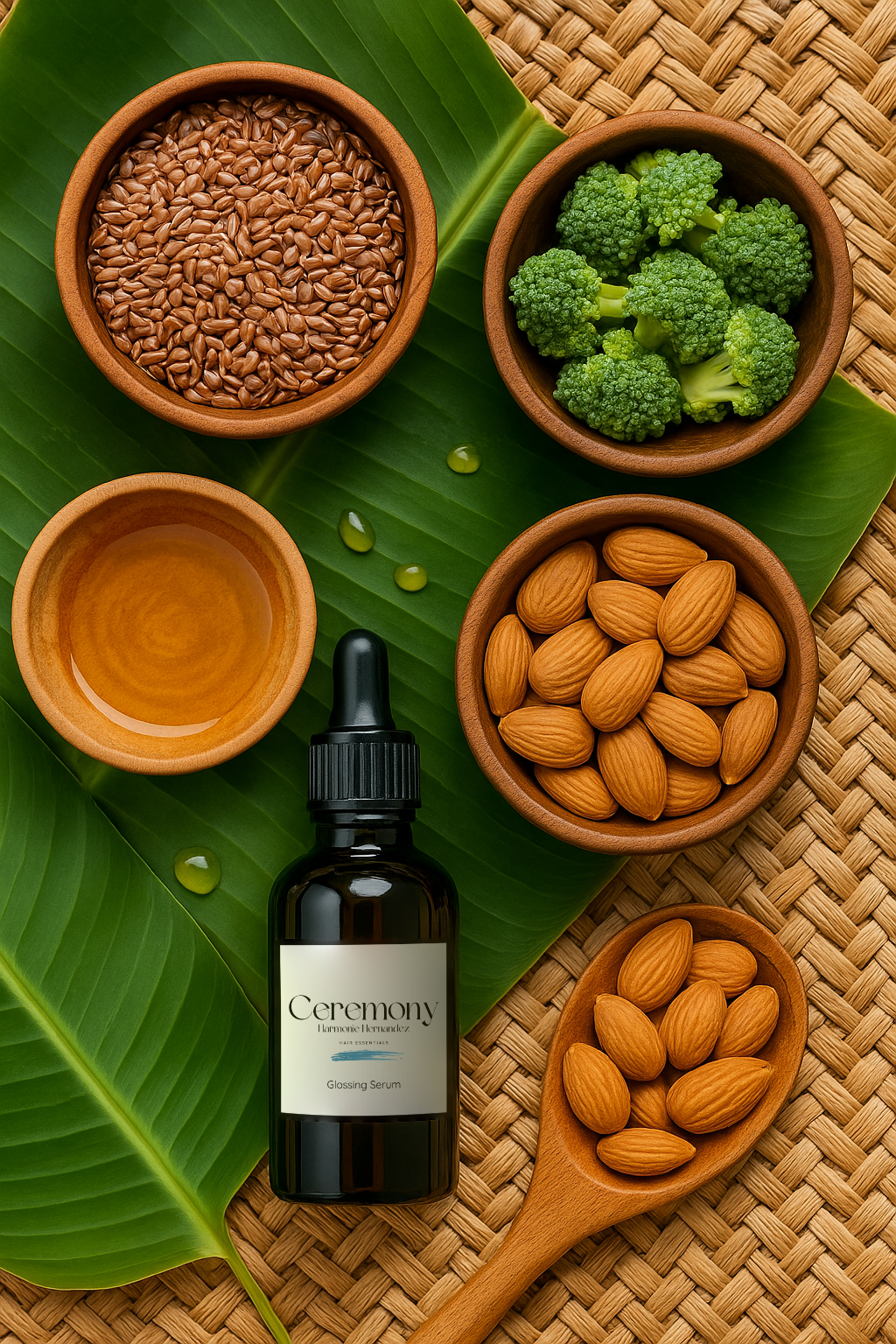 ceremony organic glossing serum - glossing serum bottle beach sunset - made in small batches on kaua'i
